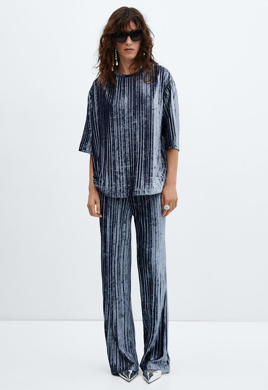 MANGO - T-shirt xgogo - medium blue