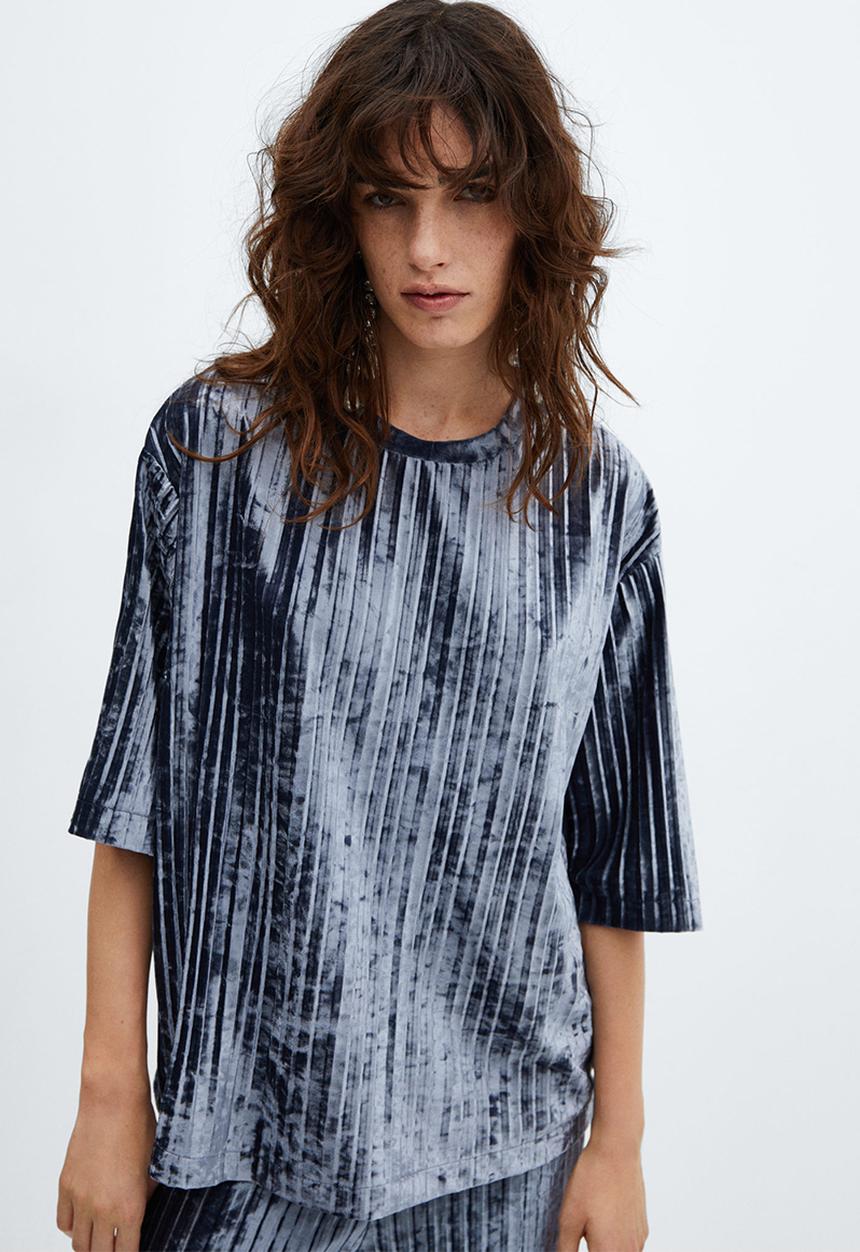 MANGO - T-shirt xgogo - medium blue