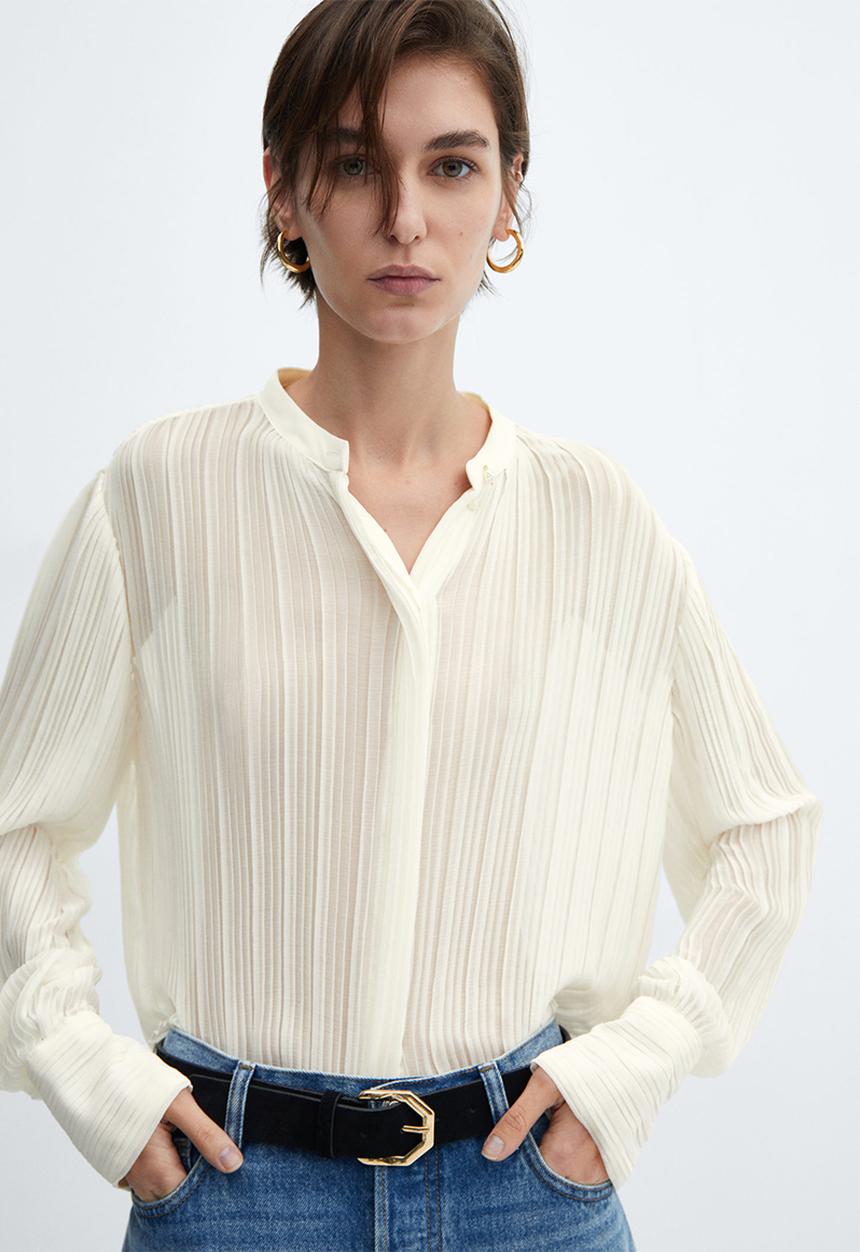 MANGO - Blouse Alice - Light Beige