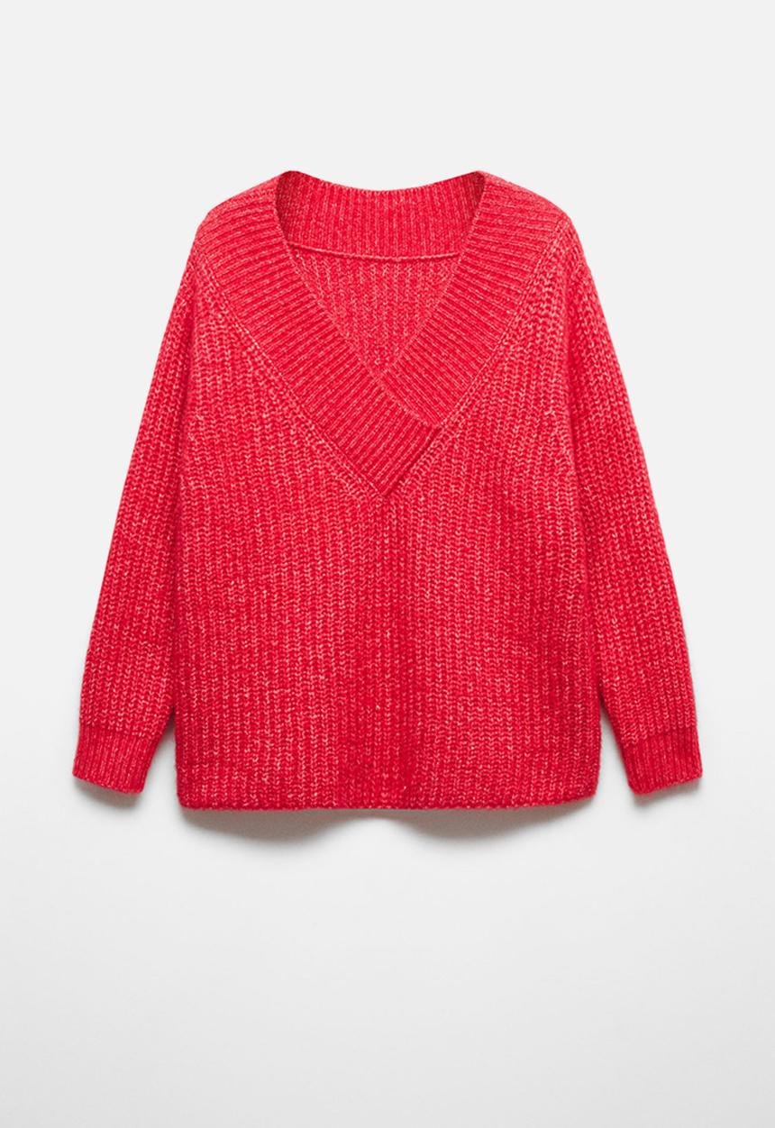 MANGO - Sweater chapi - red