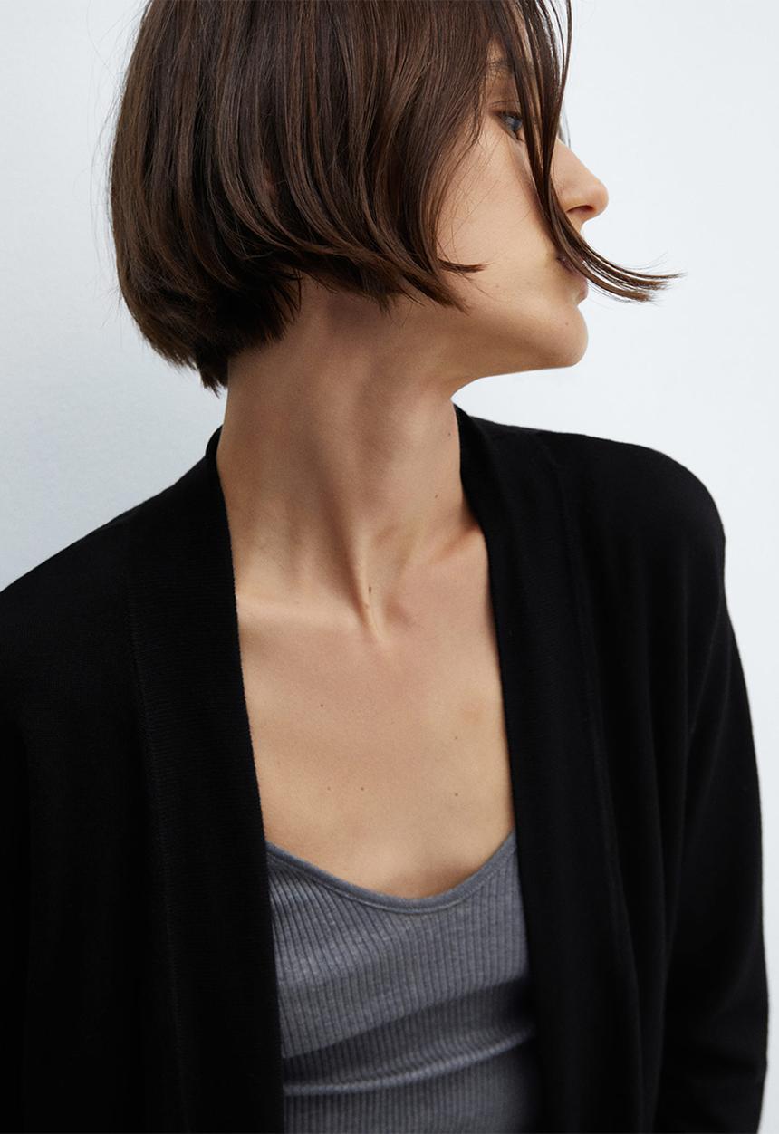 MANGO - Cardigan Alma - Black