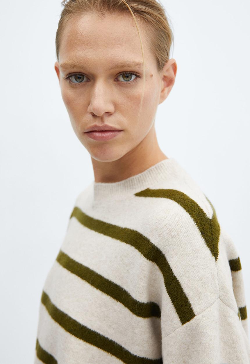 MANGO - Sweater marini - beige/khaki