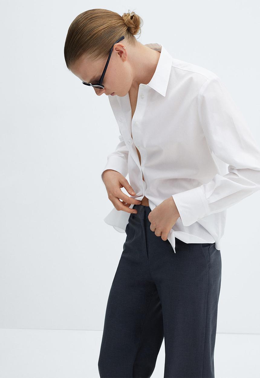 MANGO - Shirt Regu - Natural