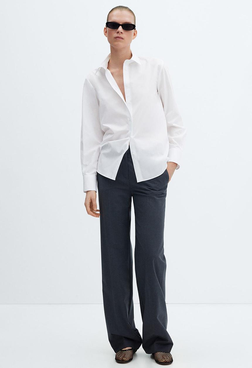 MANGO - Shirt Regu - Natural