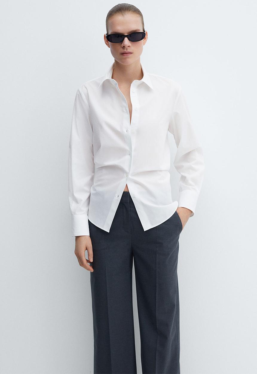 MANGO - Shirt Regu - Natural