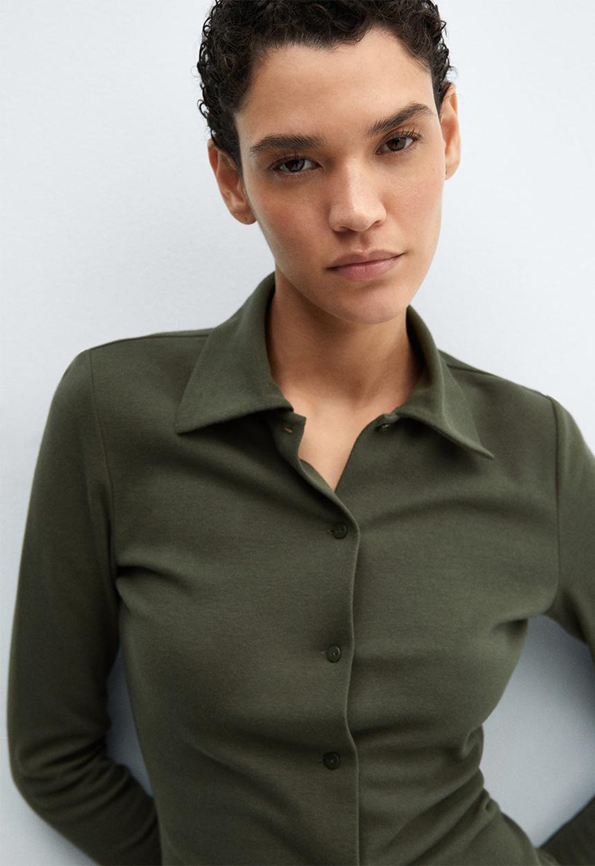 MANGO - Shirt Orion - Beige/ Khaki