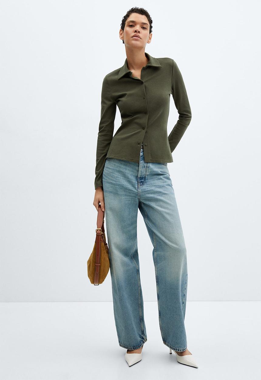 MANGO - Shirt Orion - Beige/ Khaki