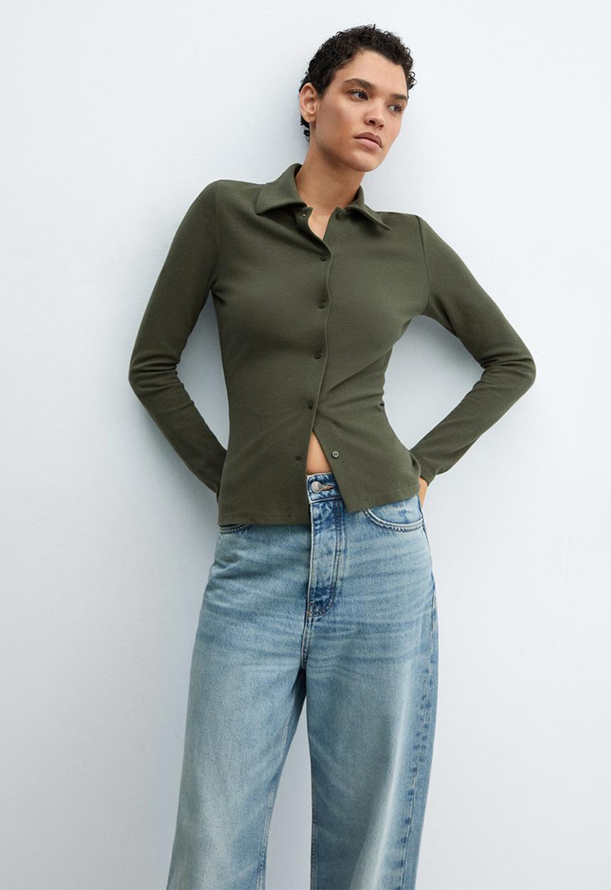 MANGO - Shirt Orion - Beige/ Khaki