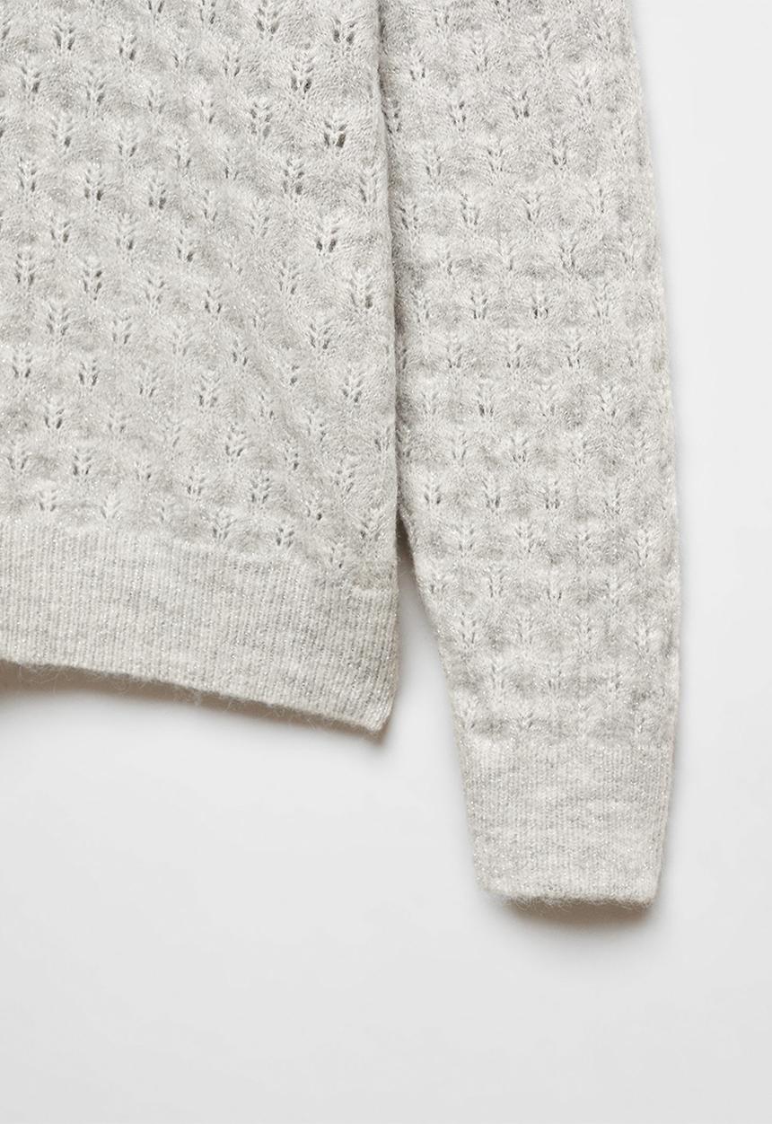 MANGO - Sweater florins - light pastel grey