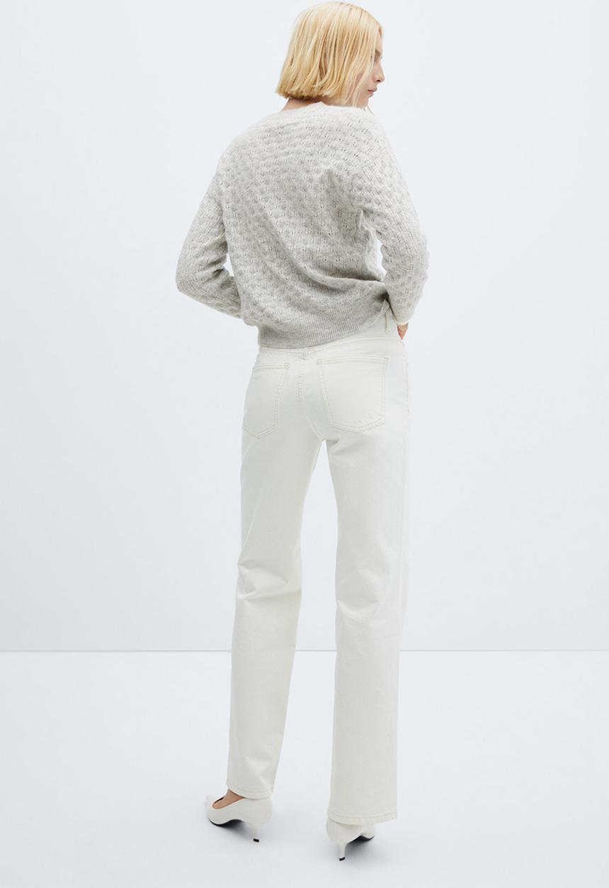 MANGO - Sweater florins - light pastel grey