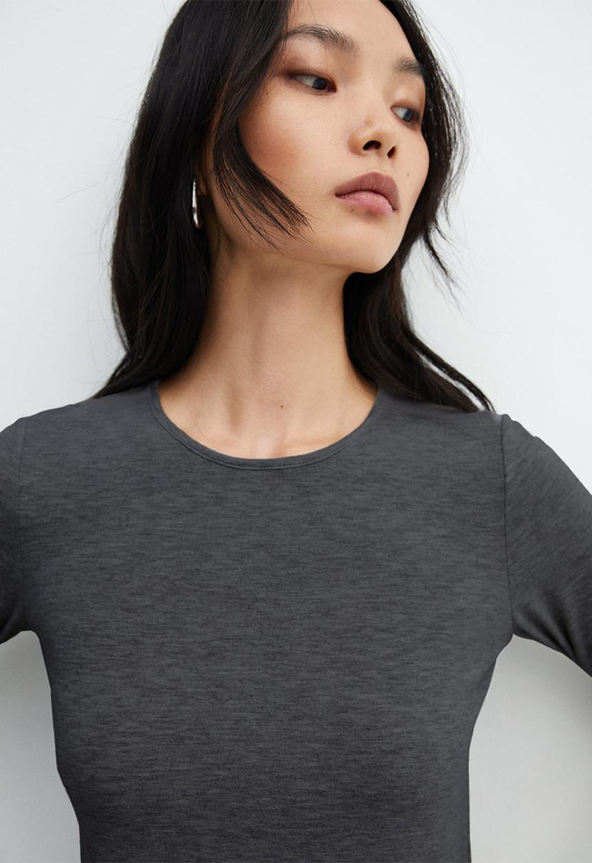 MANGO - T-shirt lucy - dark grey