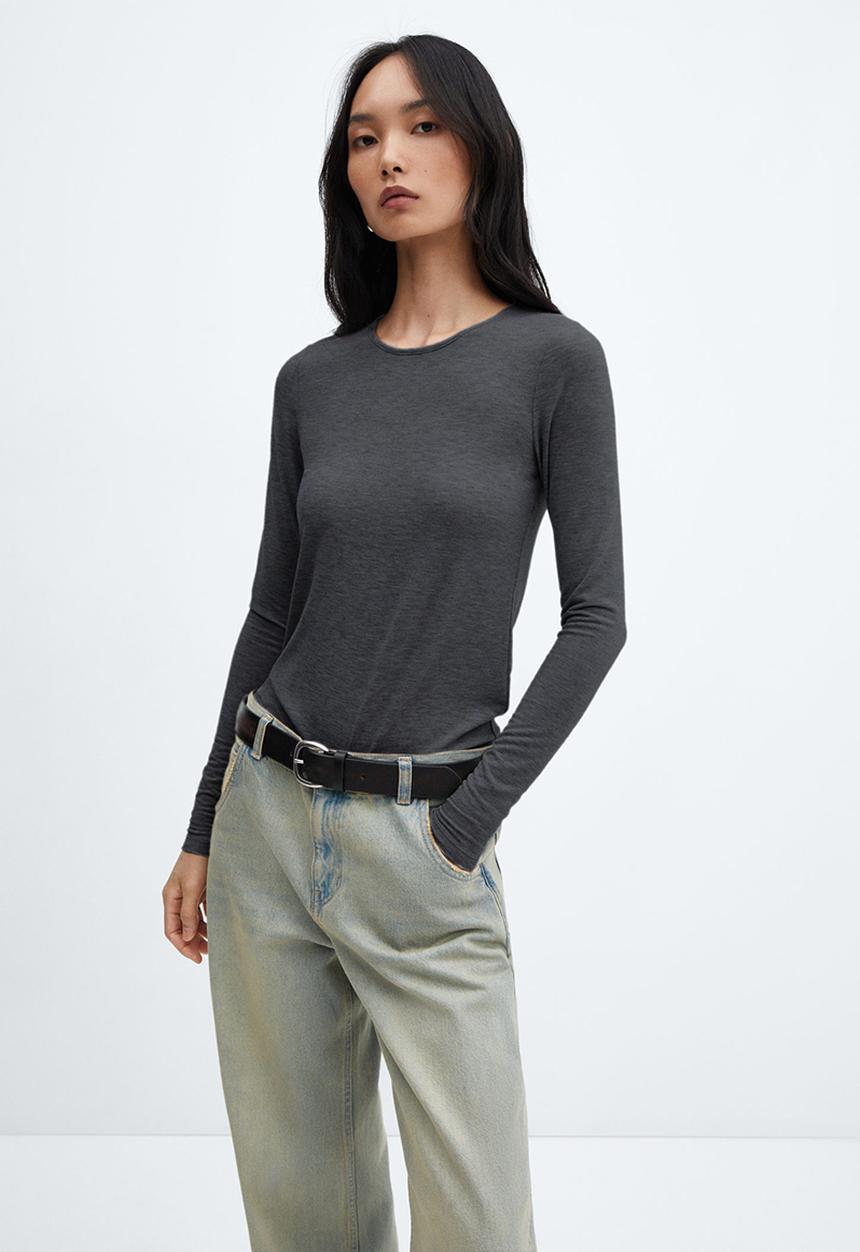 MANGO - T-shirt lucy - dark grey