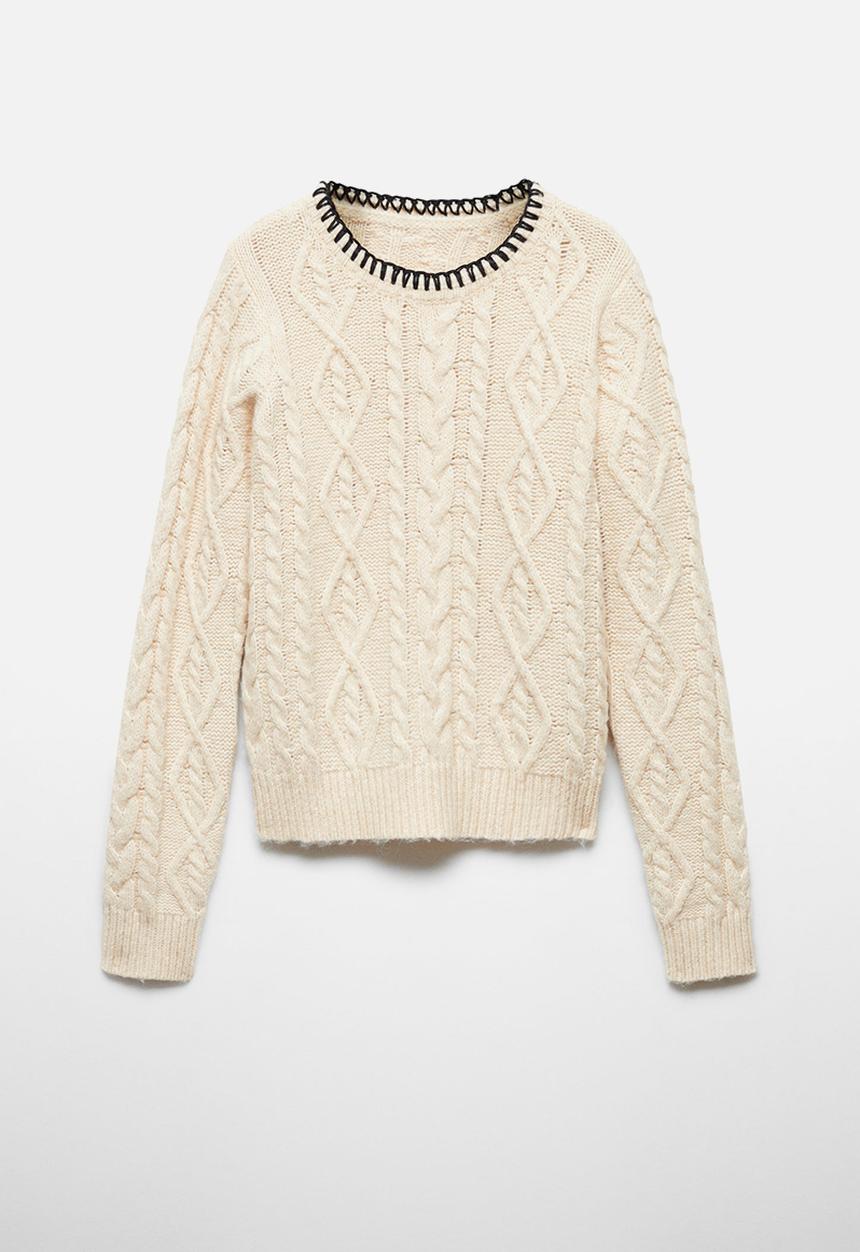 MANGO - Sweater Frizzly - Light Beige
