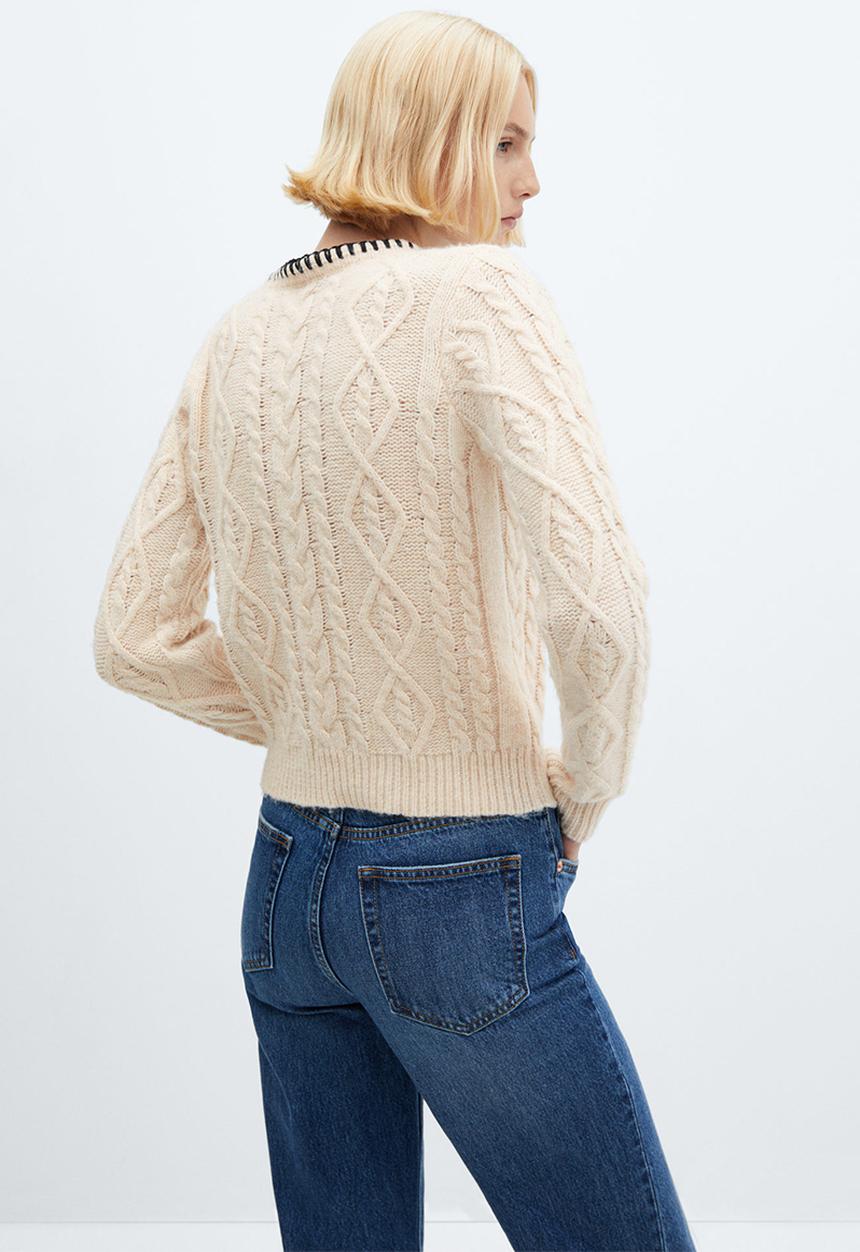 MANGO - Sweater Frizzly - Light Beige
