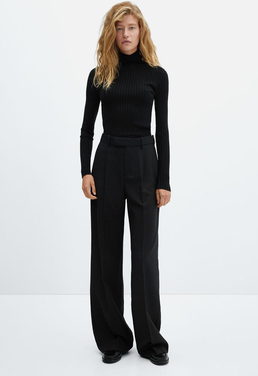 MANGO - Sweater goletac - black