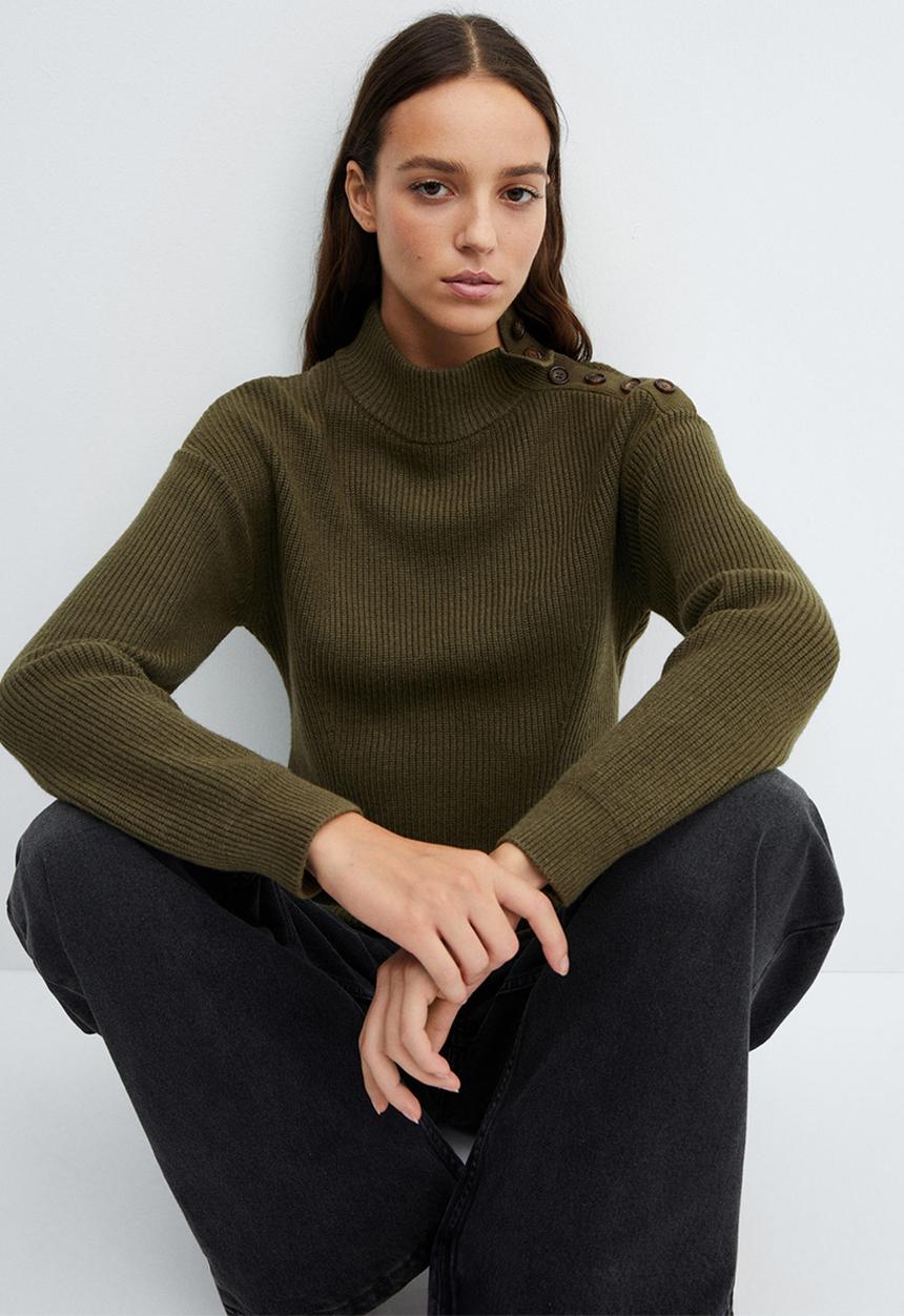 MANGO - Sweater lalo - beige/khaki