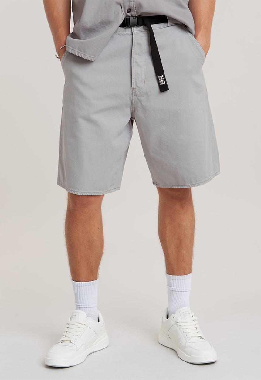 G-STAR - Travail ShortSteer ecru 10oz denim r - renaissance correct grey gd