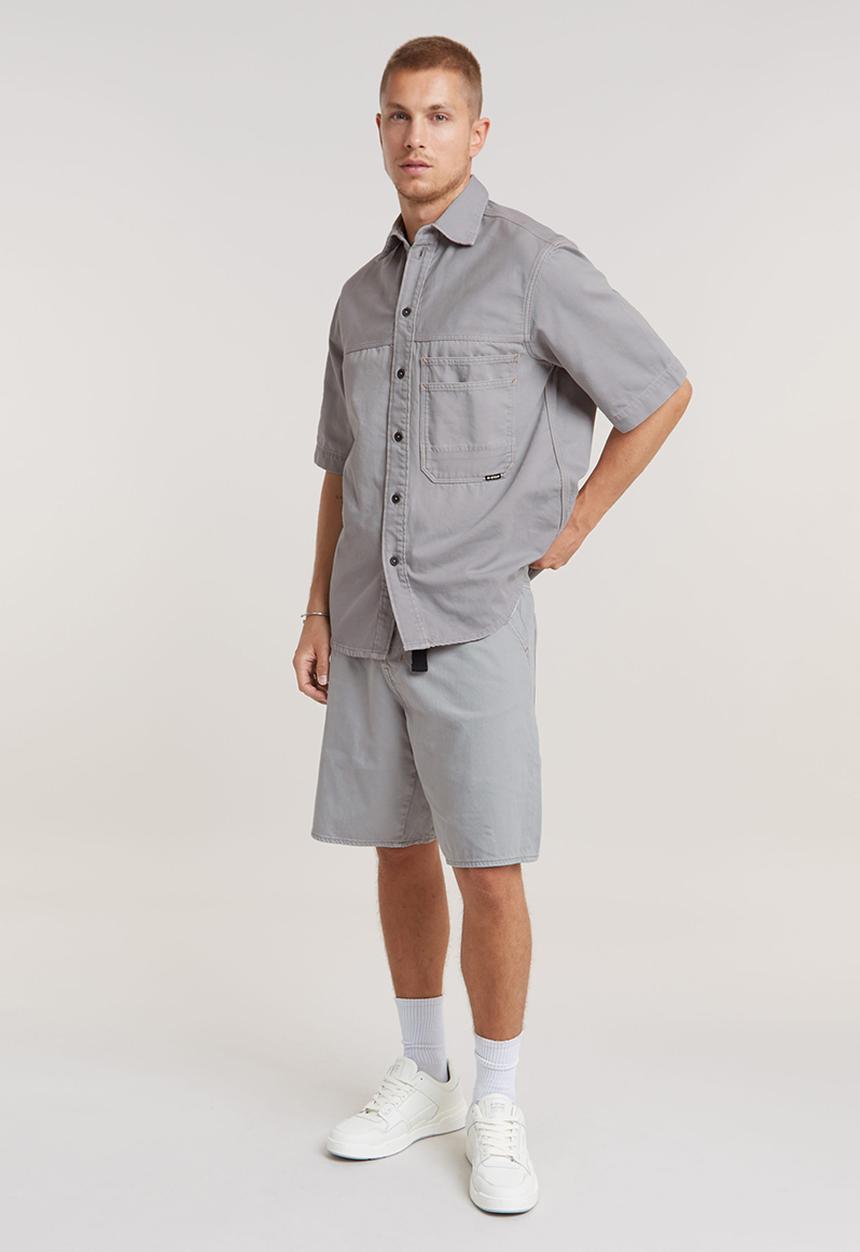 G-STAR - Travail ShortSteer ecru 10oz denim r - renaissance correct grey gd