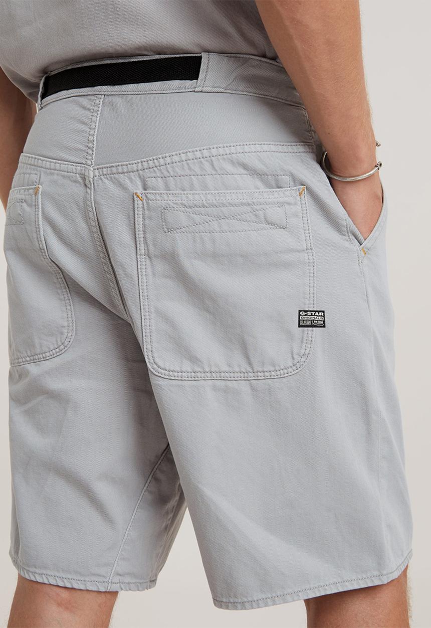 G-STAR - Travail ShortSteer ecru 10oz denim r - renaissance correct grey gd