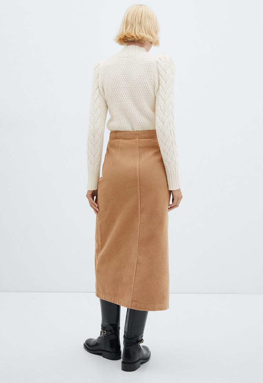 MANGO - Skirt danitap - mid-beige