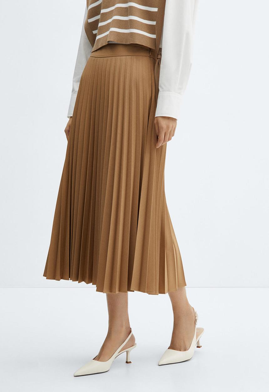 MANGO - Skirt joana-h - light beige