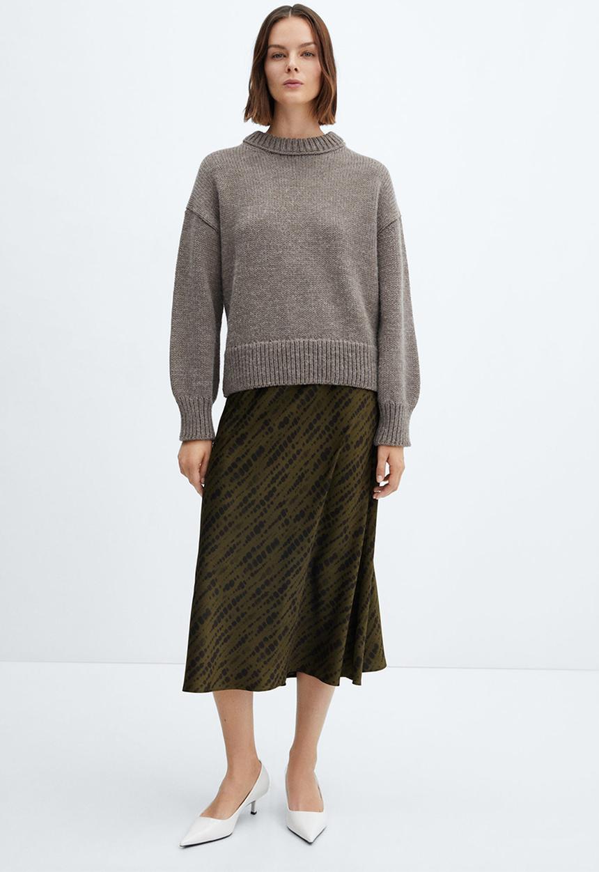 MANGO - Skirt catania - beige & khaki