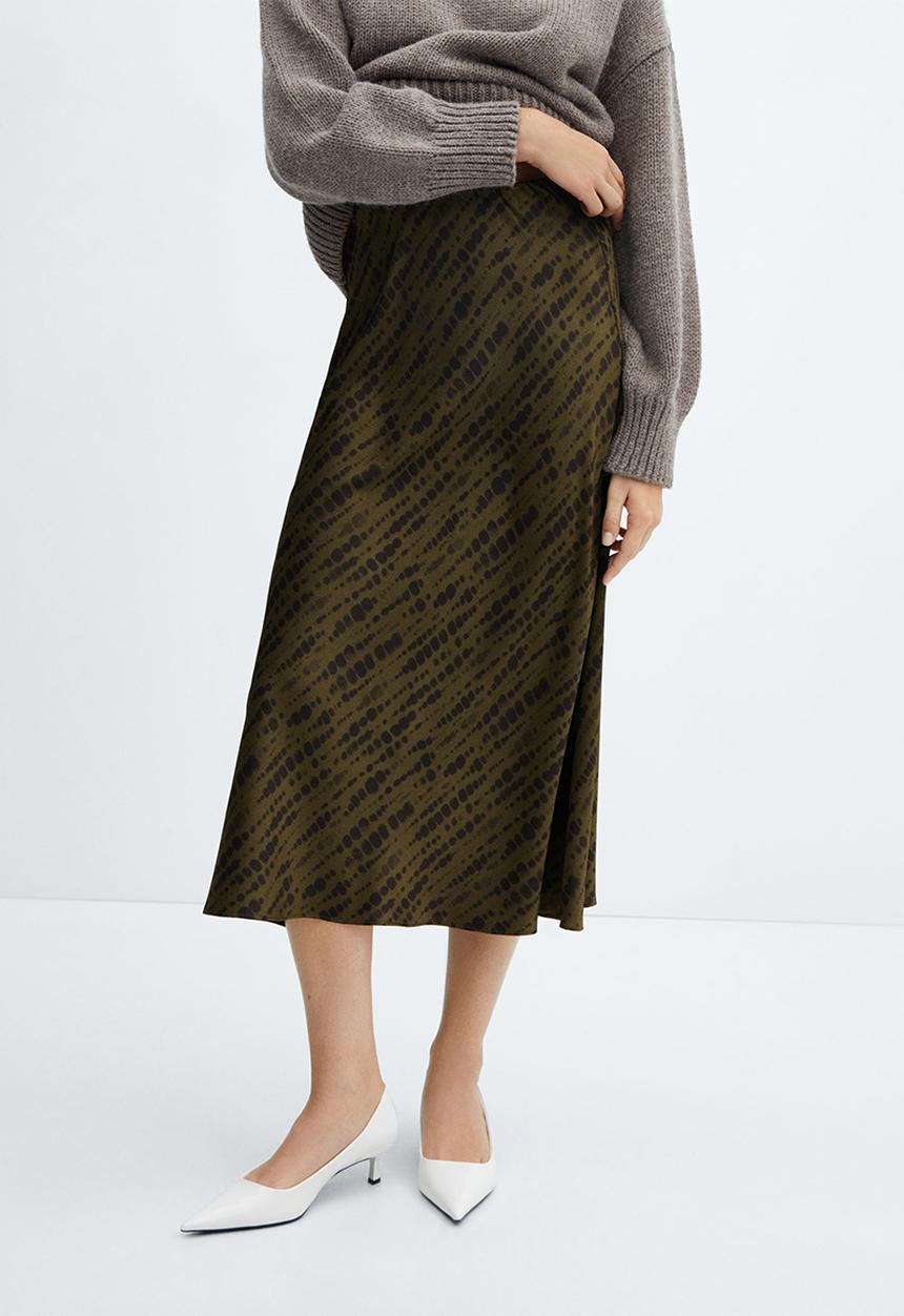 MANGO - Skirt catania - beige & khaki