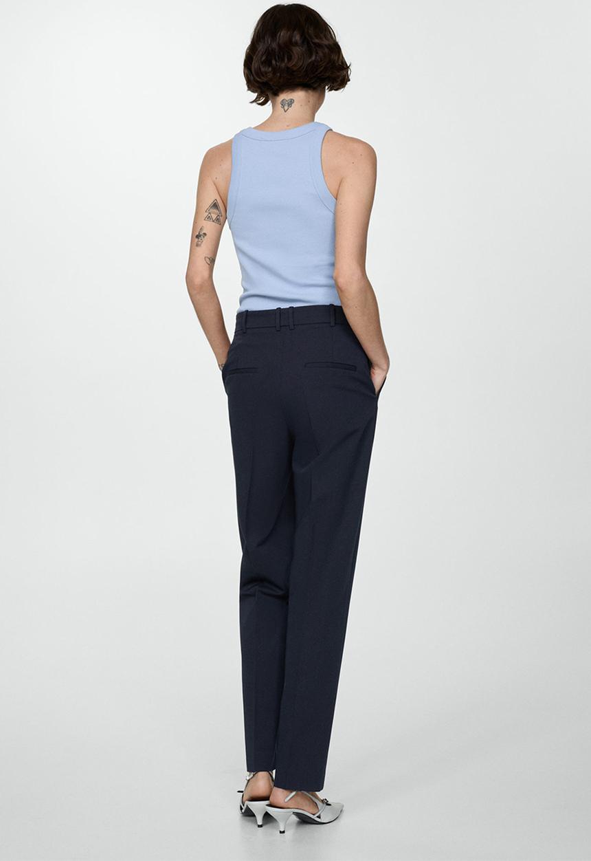 MANGO - Trousers boreal - navy