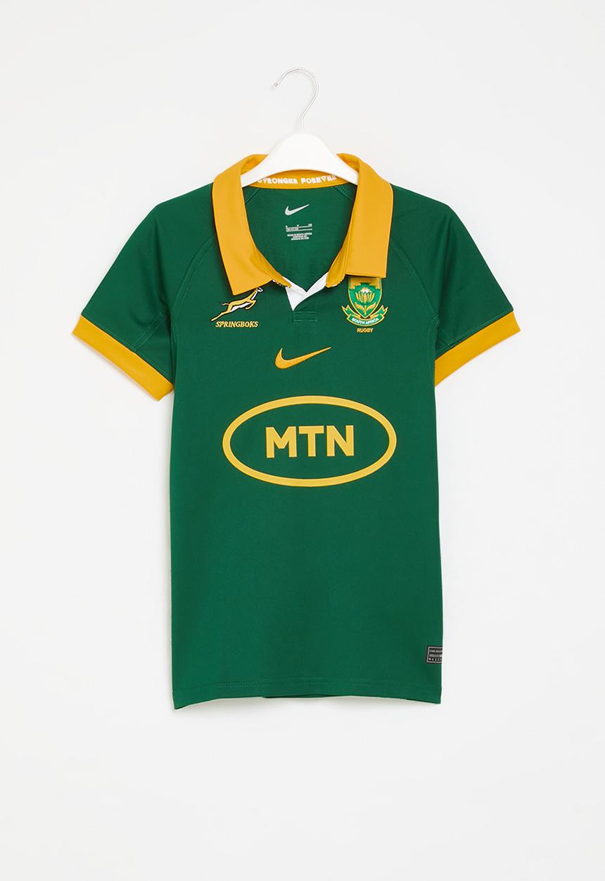 Nike - Springbok Y Nk Stdm Ss Jsy Hm - green & gold 