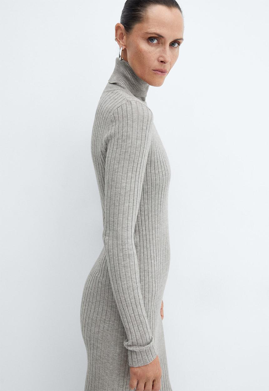 MANGO - Dress Goletac - Light Pastel Grey