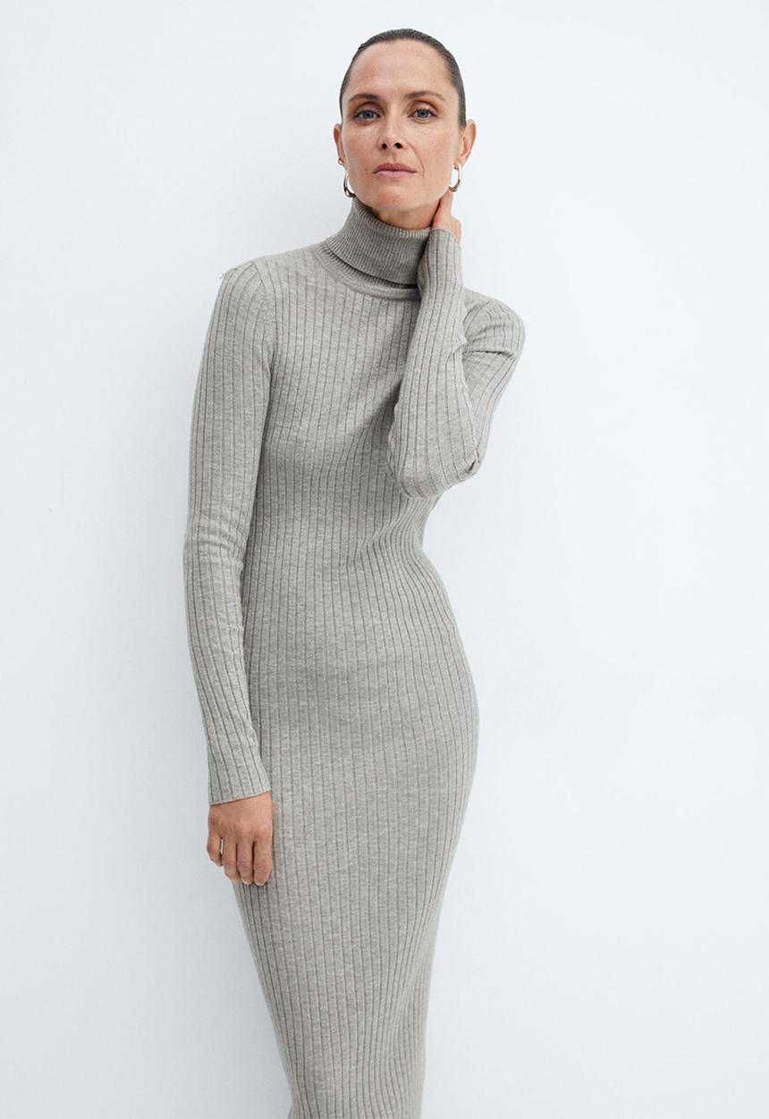 MANGO - Dress Goletac - Light Pastel Grey
