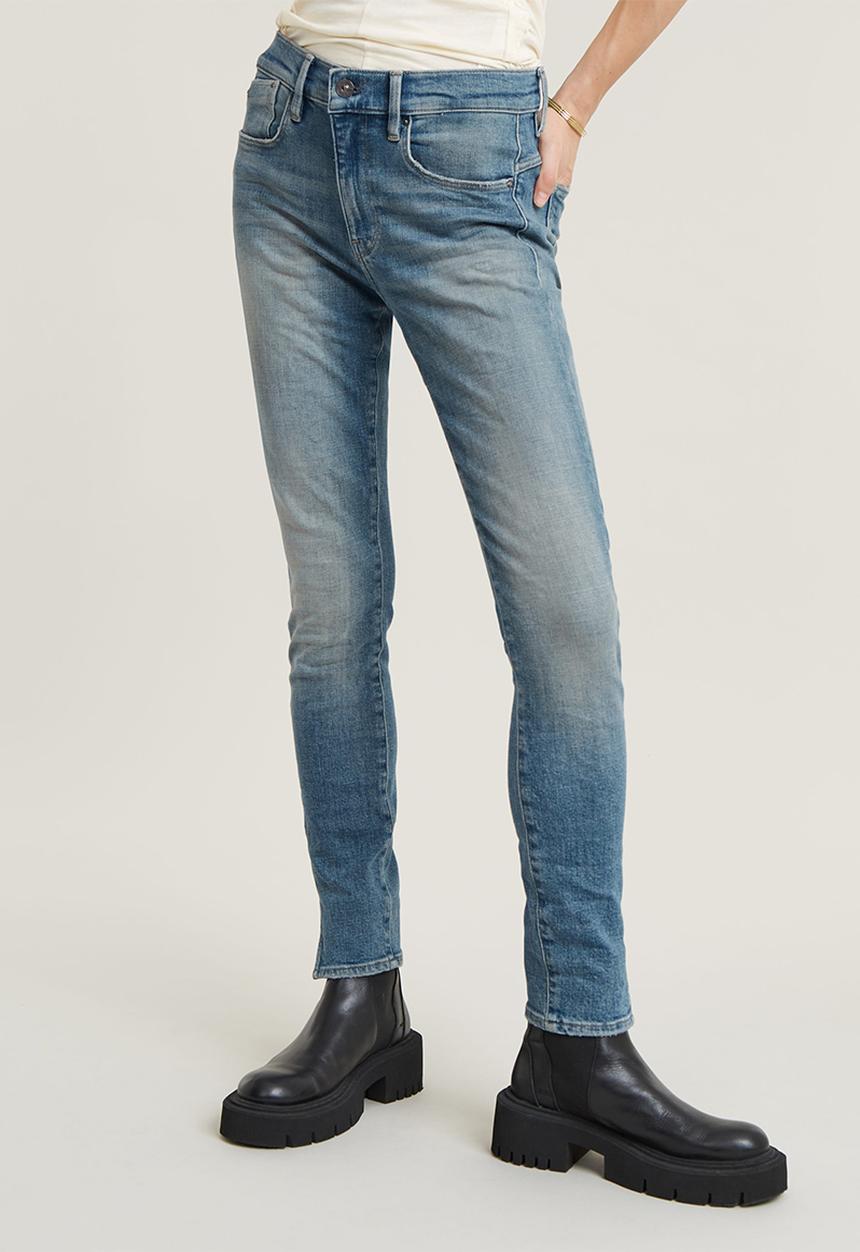 G-STAR - Lhana Skinny Split wmn - sun faded biscay blue