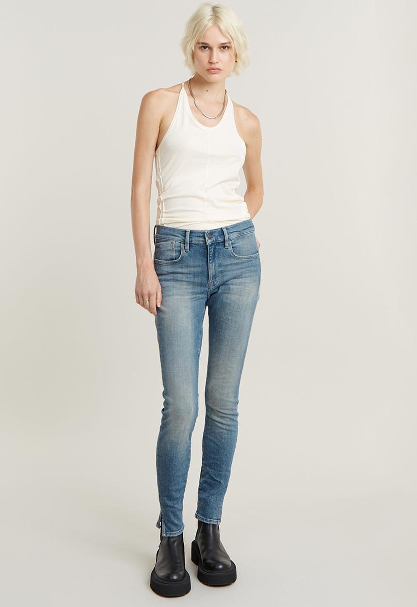 G-STAR - Lhana Skinny Split wmn - sun faded biscay blue