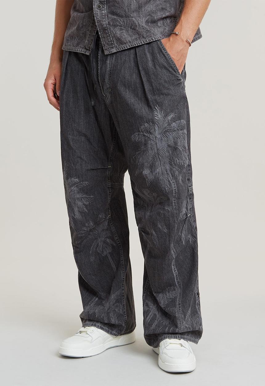 G-STAR - Pleated Denim PantLt wt kala black denim - faded acero grey