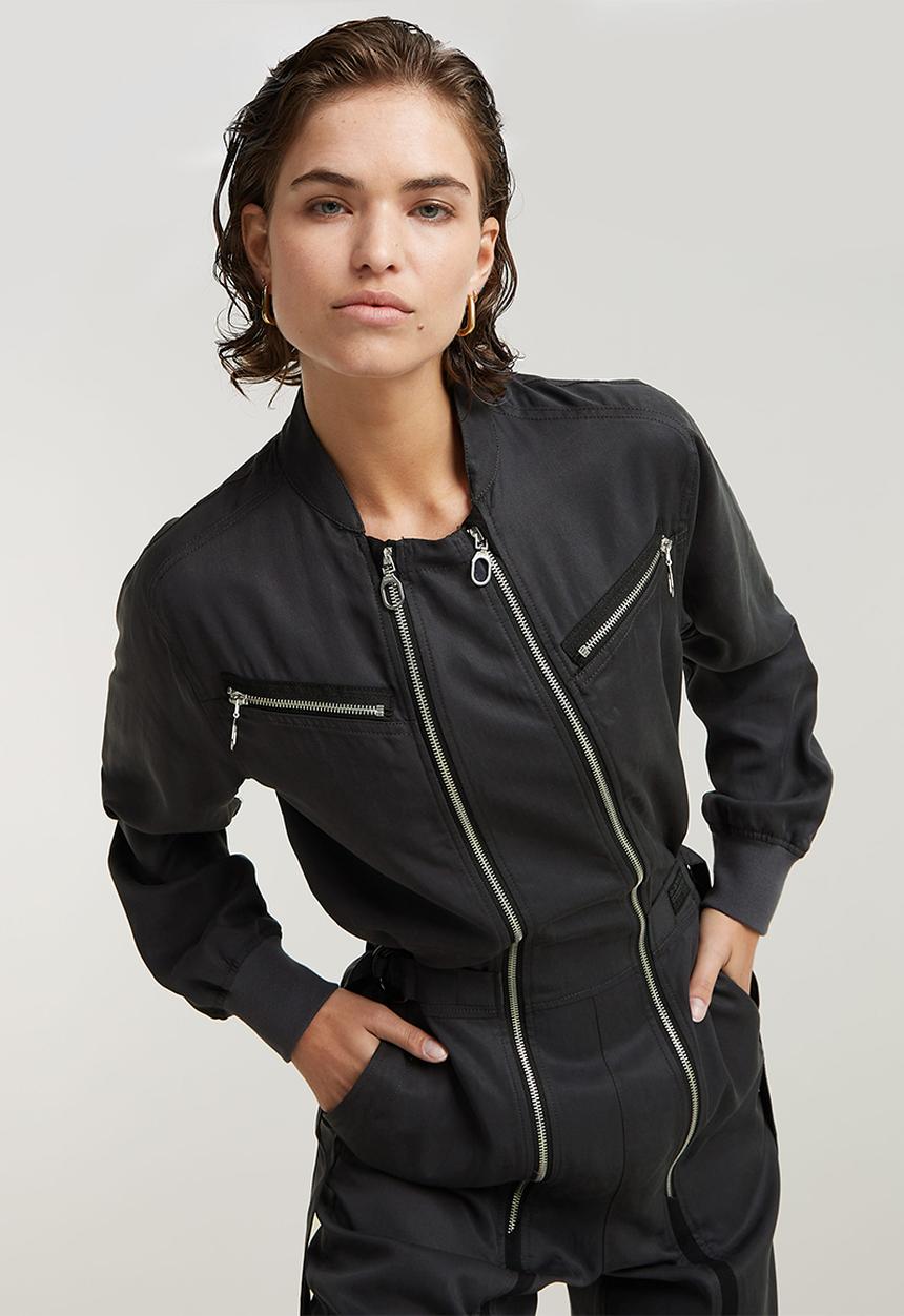 G-STAR - Zip wide jumpsuit wmn - petrol