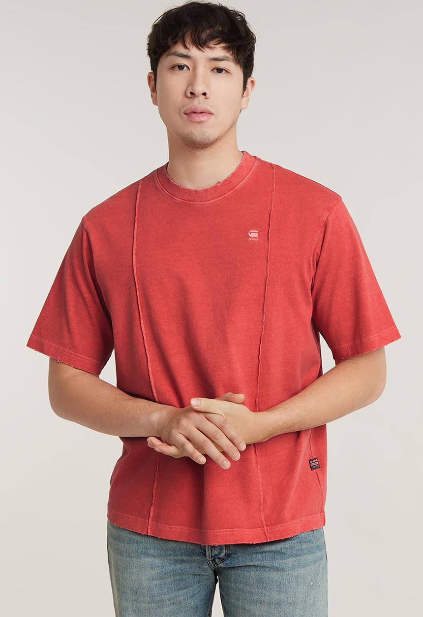 G-STAR - Overdyed destroyed boxy r t Dry jersey o rfd - finch gd