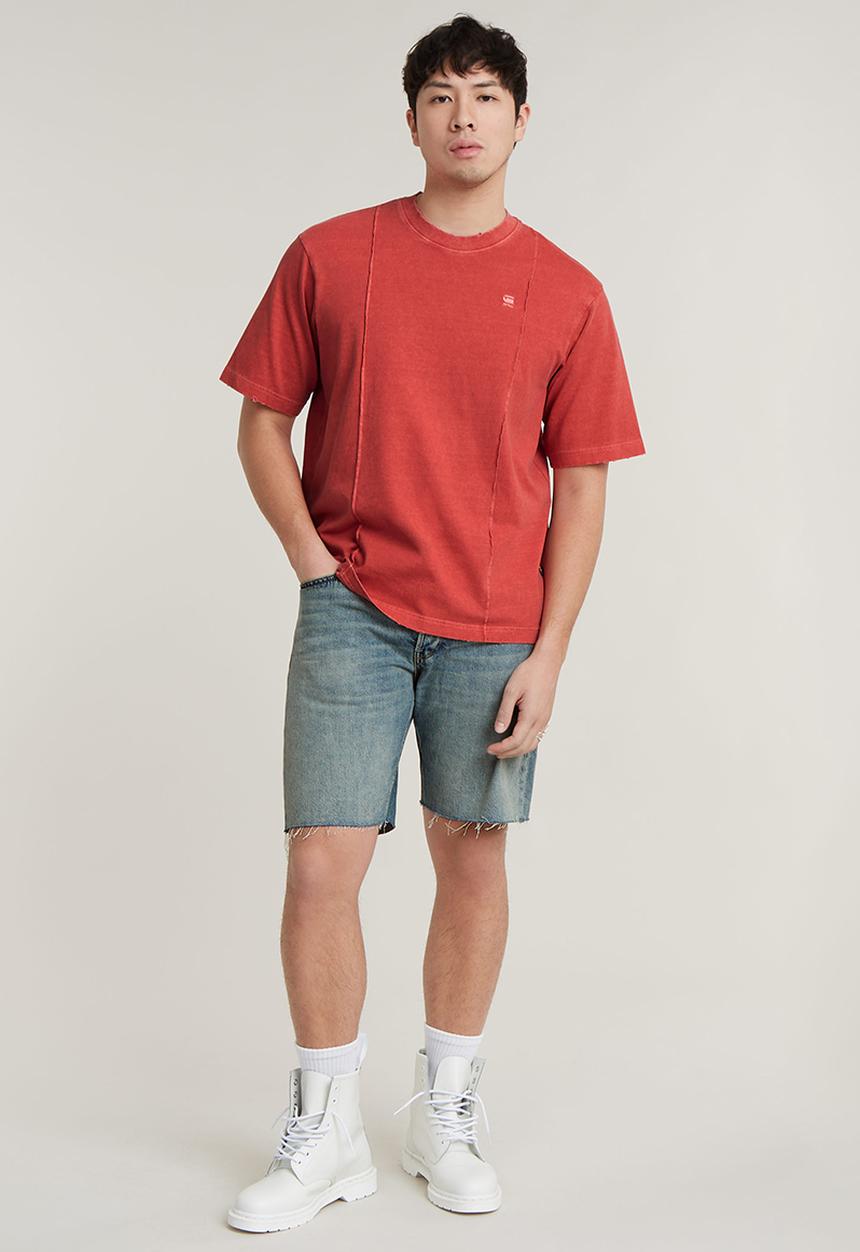 G-STAR - Overdyed destroyed boxy r t Dry jersey o rfd - finch gd