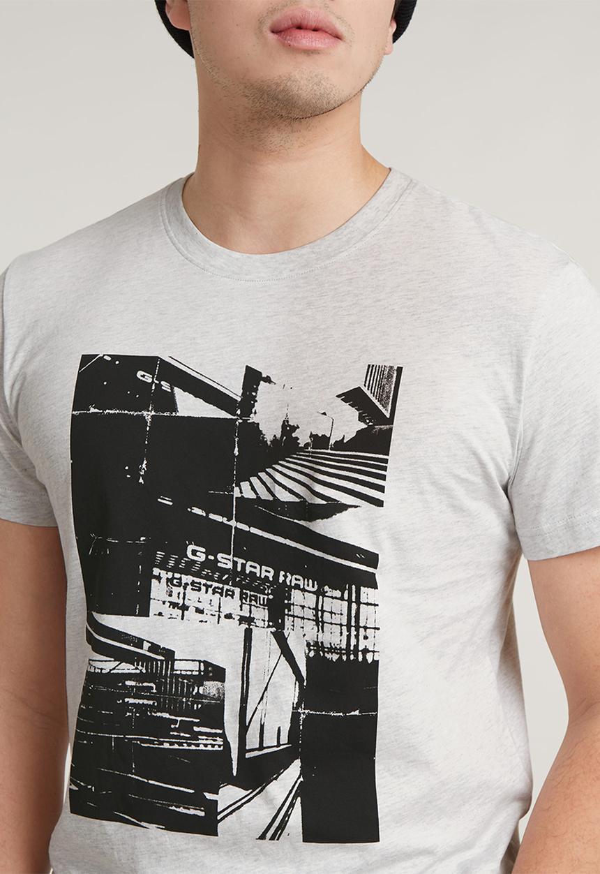 G-STAR - JMW building r t Compact jersey o - white htr