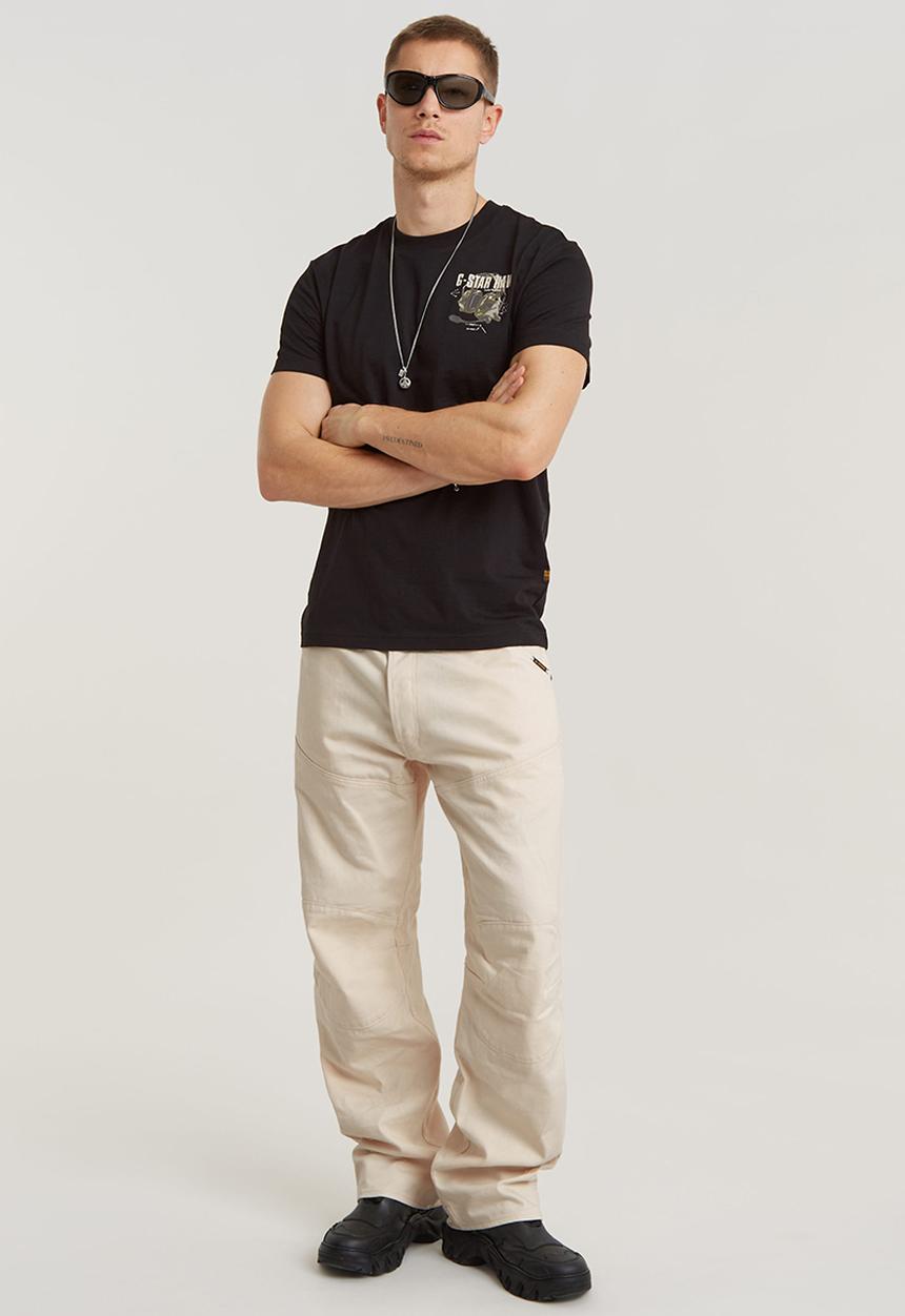 G-STAR - Headphones back gr r t Compact slub jersey o - dk black