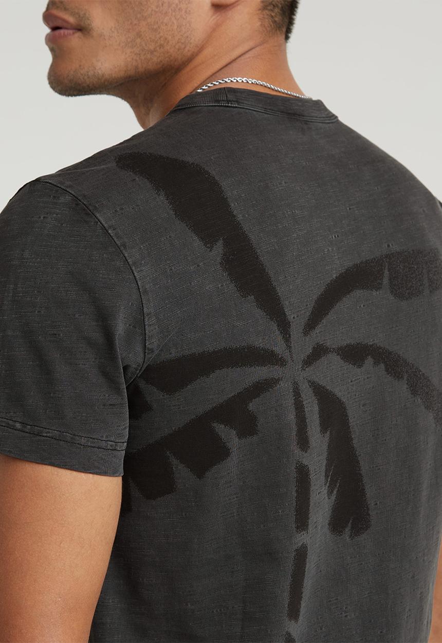 G-STAR - Musa stencil pigment dye r tJeffer slub jersey o rfd - dk black gd