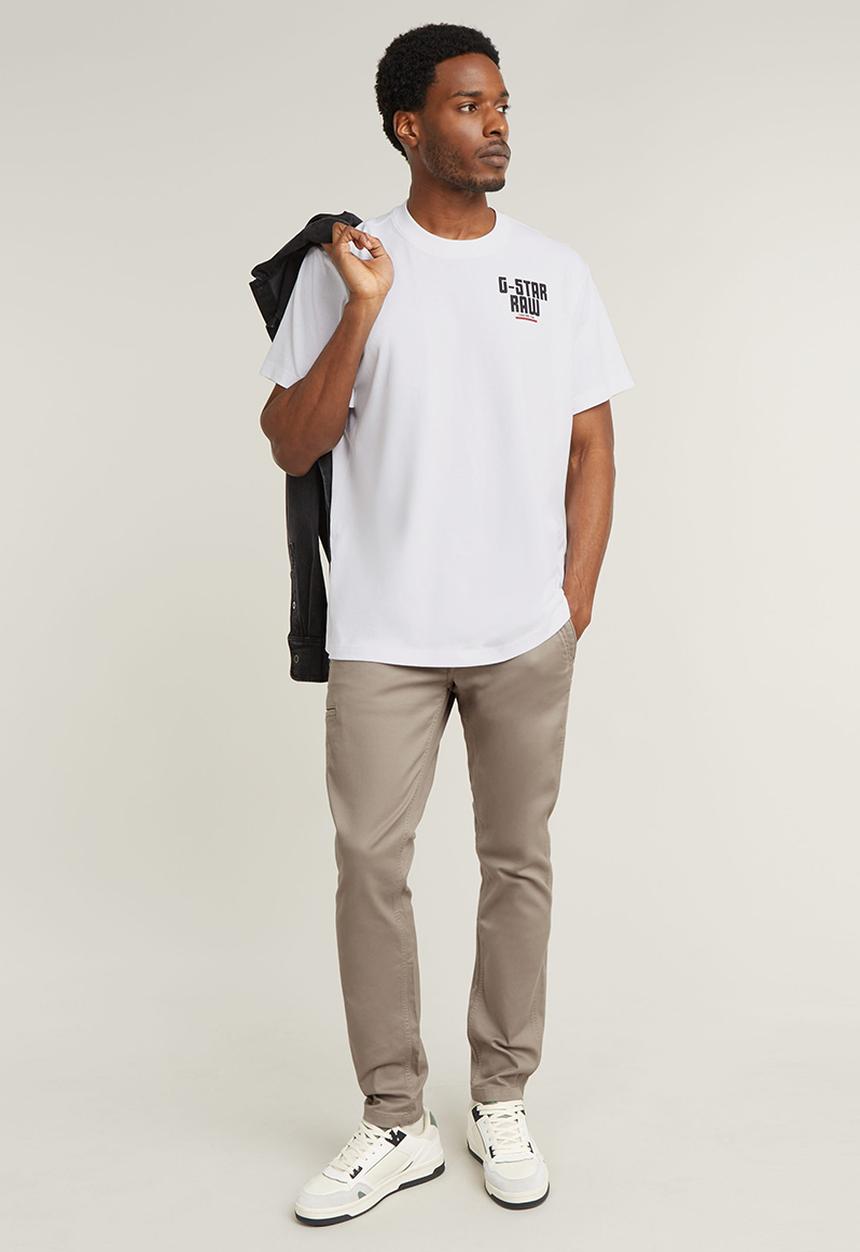 G-STAR - Engine back gr loose r tDry jersey o - white