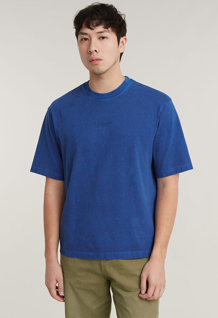 G-STAR - Overdyed center chest boxy r t Dry jersey o rfd - radar blue gd