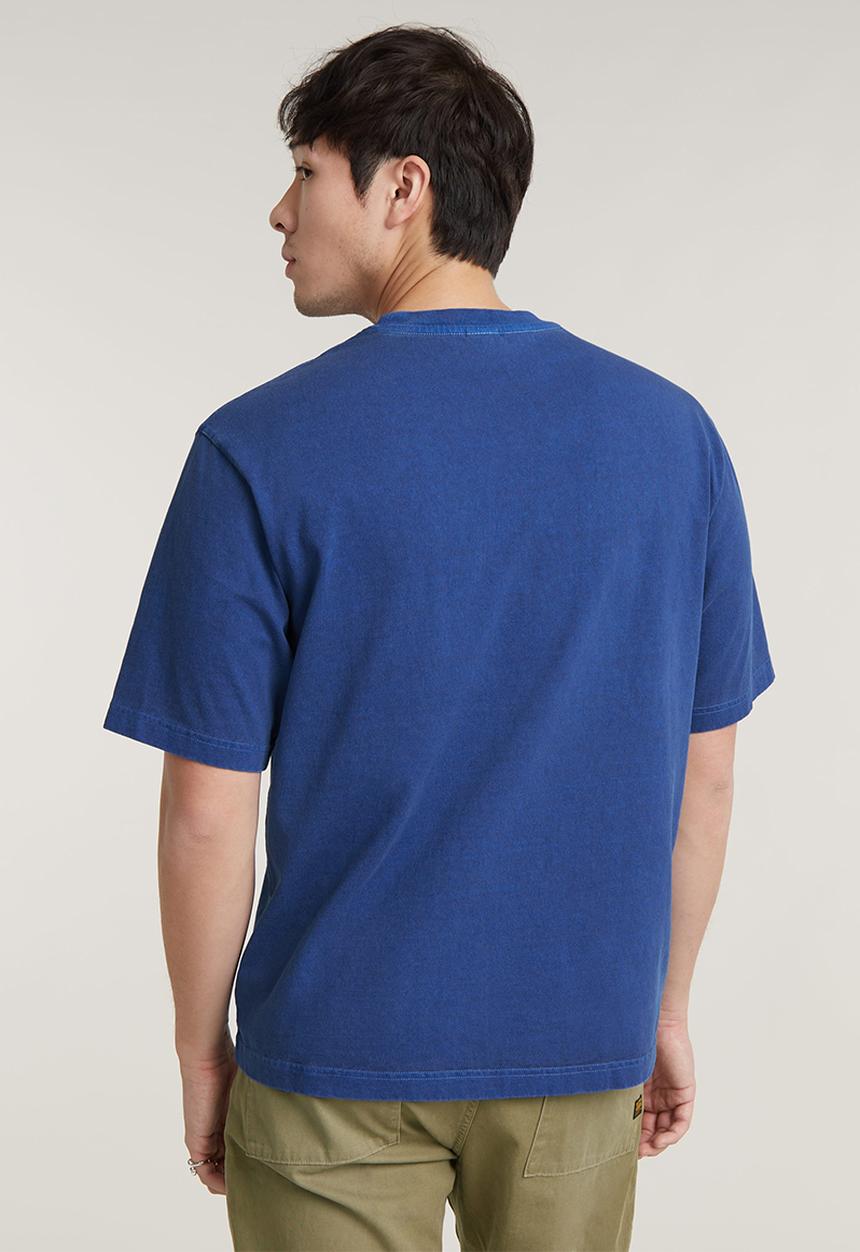 G-STAR - Overdyed center chest boxy r t Dry jersey o rfd - radar blue gd