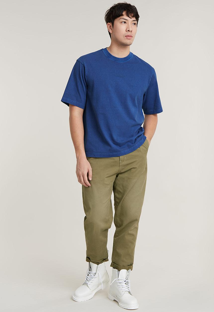 G-STAR - Overdyed center chest boxy r t Dry jersey o rfd - radar blue gd