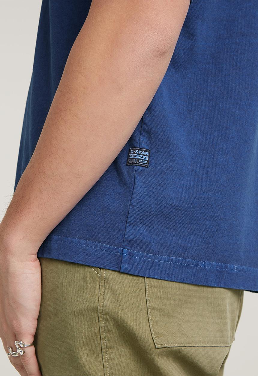 G-STAR - Overdyed center chest boxy r t Dry jersey o rfd - radar blue gd