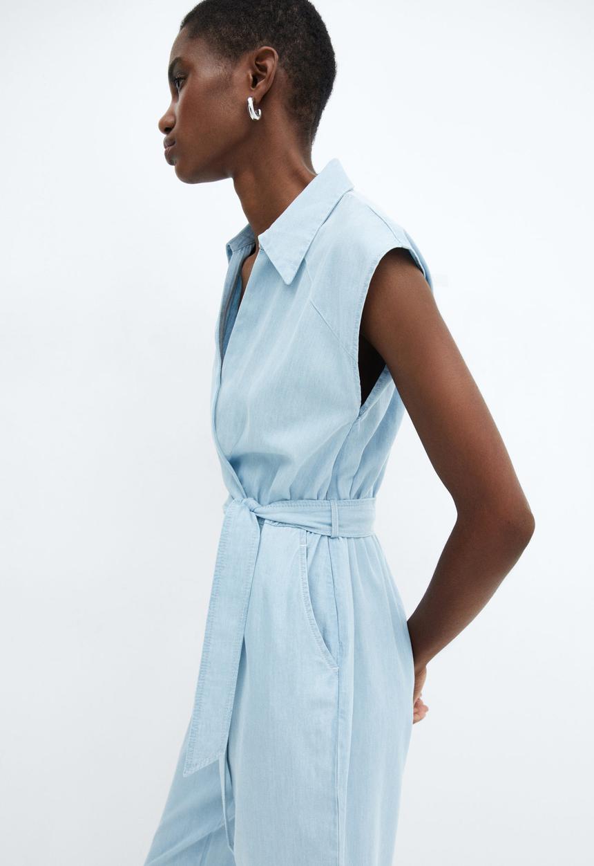 MANGO - One-Piece Suit Ten-H - Open Blue