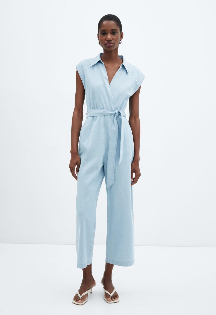 MANGO - One-Piece Suit Ten-H - Open Blue