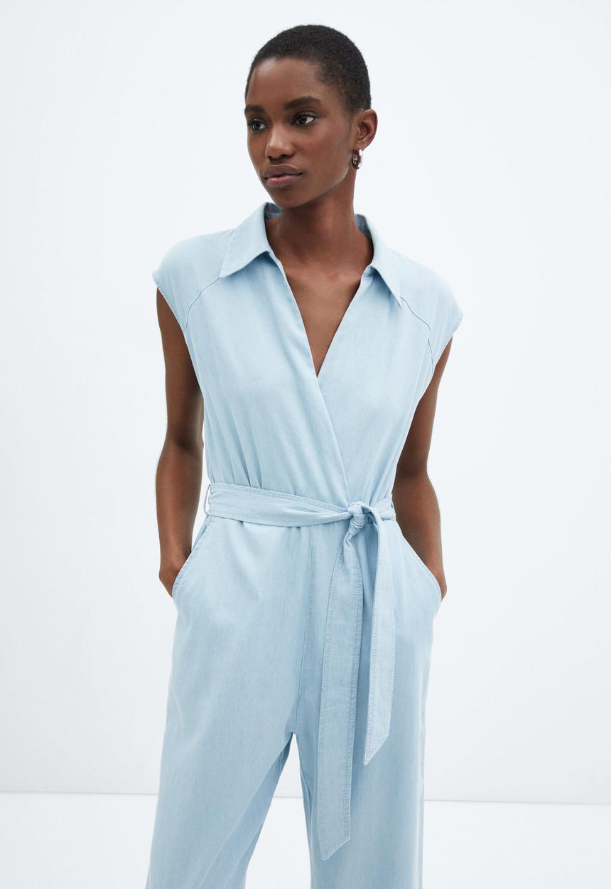MANGO - One-Piece Suit Ten-H - Open Blue