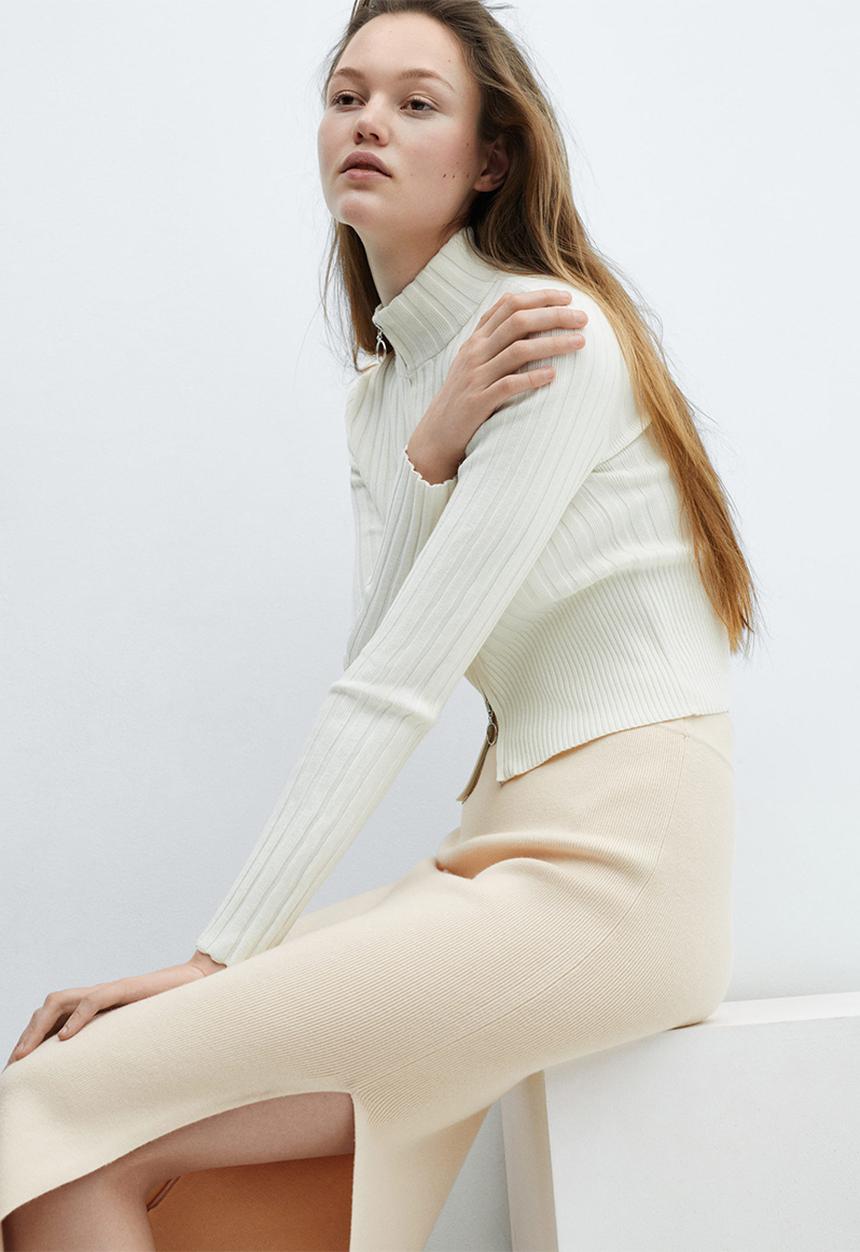 MANGO - Skirt nora - light beige