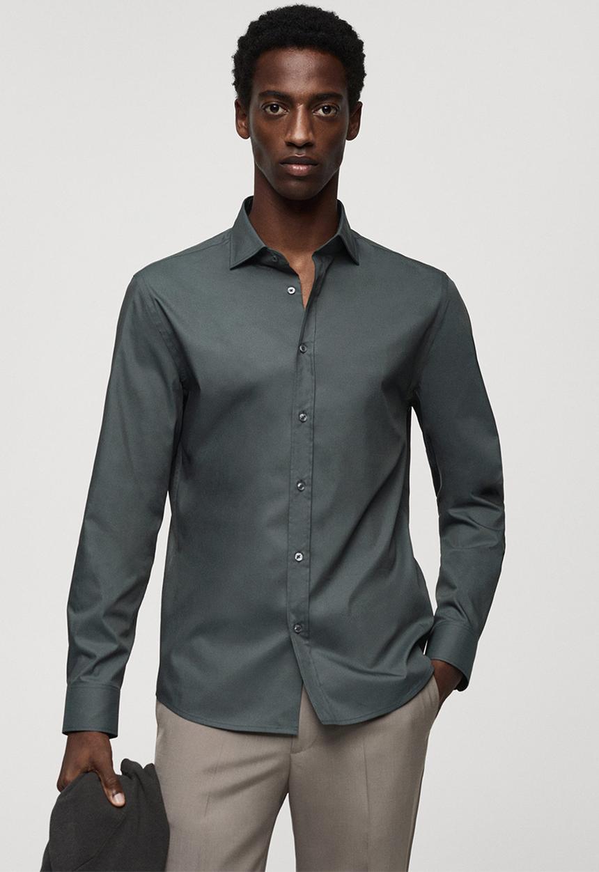 MANGO - Shirt palmar - green
